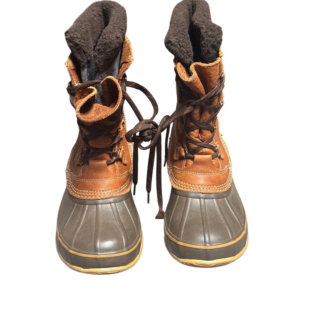 L.L.Bean Women’s Size 8 Brown Leather Lace-Up Winter Snow Boots